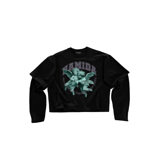 LOST ANGELS TURQUOISE/BLACK LONGSLEEVE