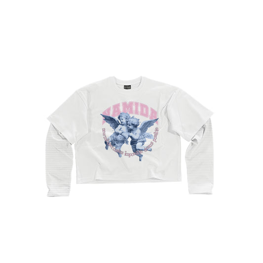 LOST ANGELS BLUE/WHITE LONGSLEEVE