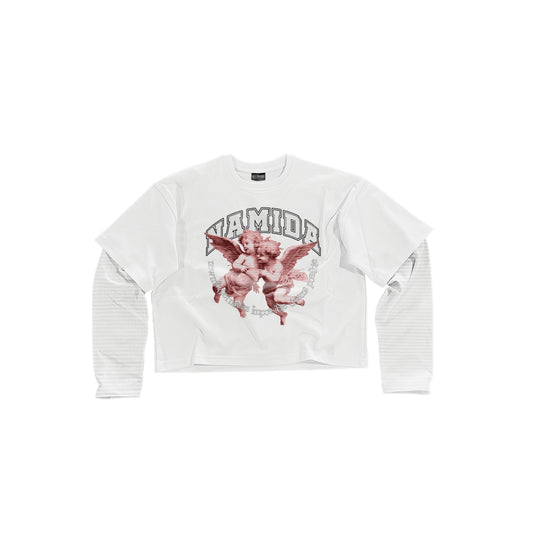 LOST ANGELS RED/WHITE LONGSLEEVE
